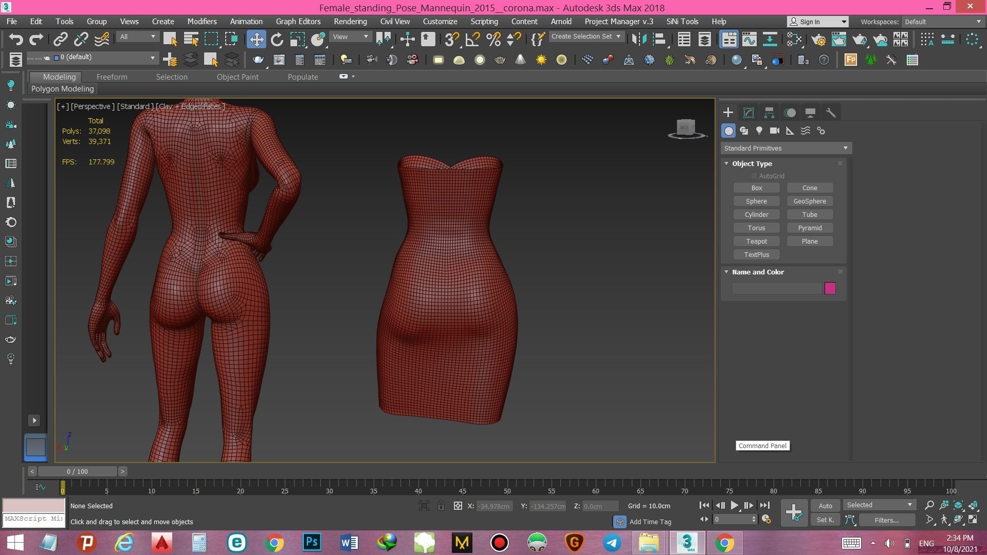 Female standing Pose Mannequin 3D model_17