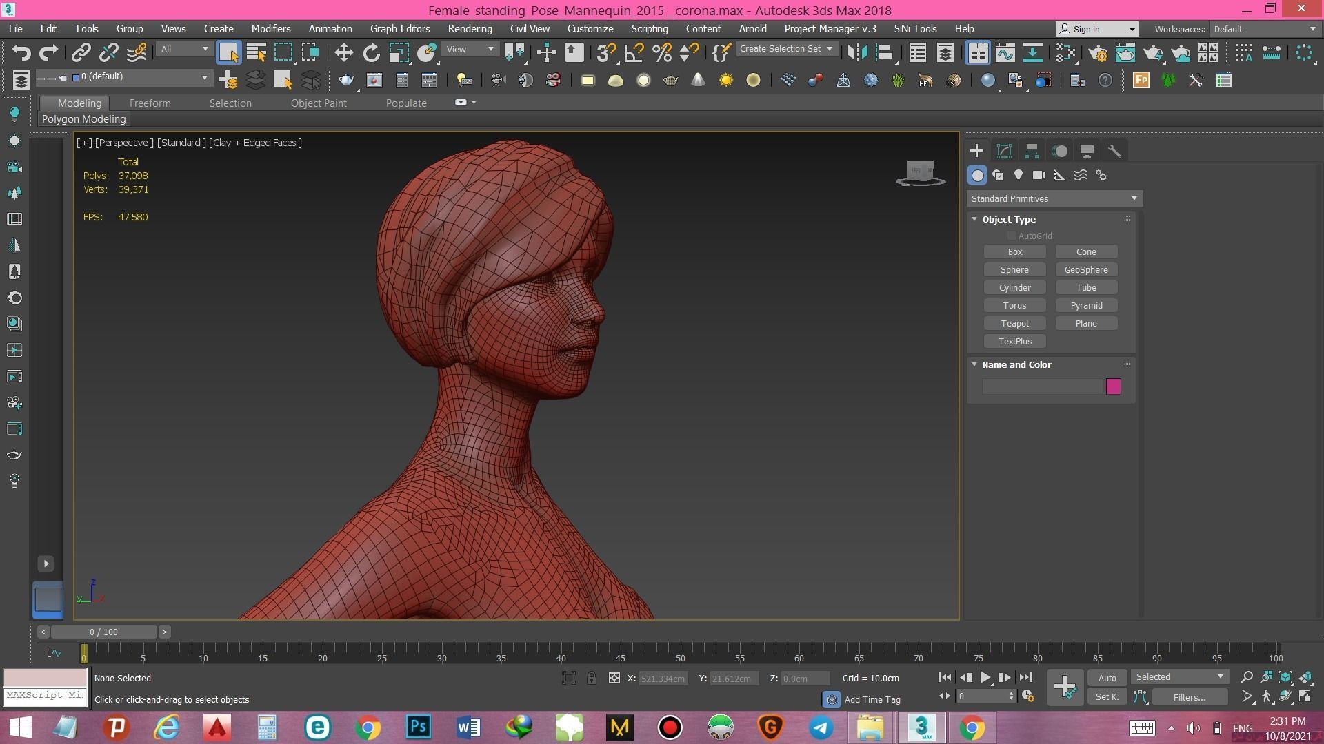 Female standing Pose Mannequin 3D model_9