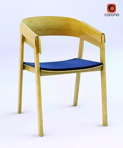 Jive 55 Stackable Wooden Armchair 3D model