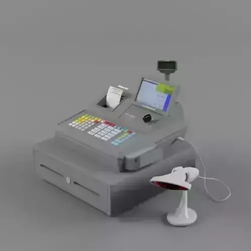 Sam4s Samsung SPS-530 Cash Register with Barcode Reader Light  2