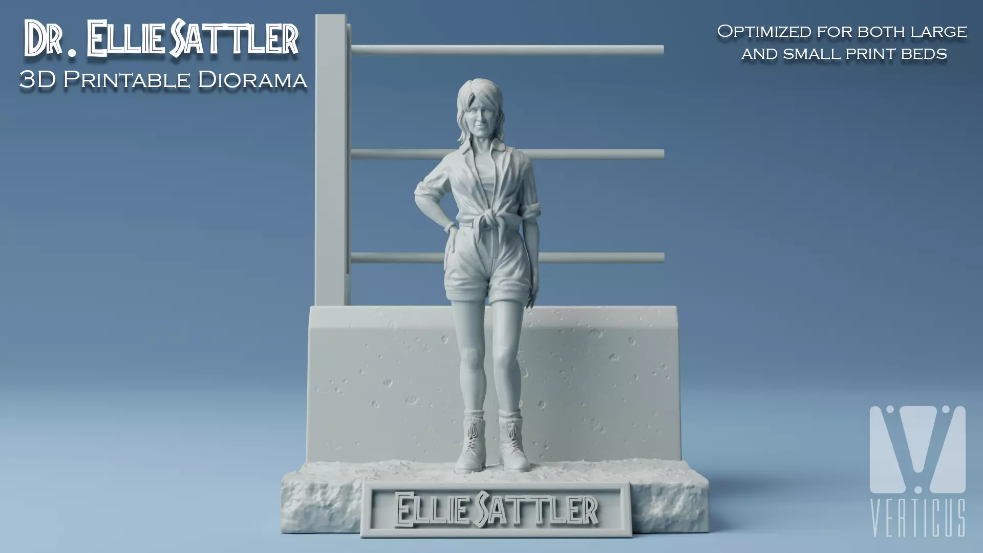 Dr Ellie Sattler Diorama 3D Print 3D print model_0