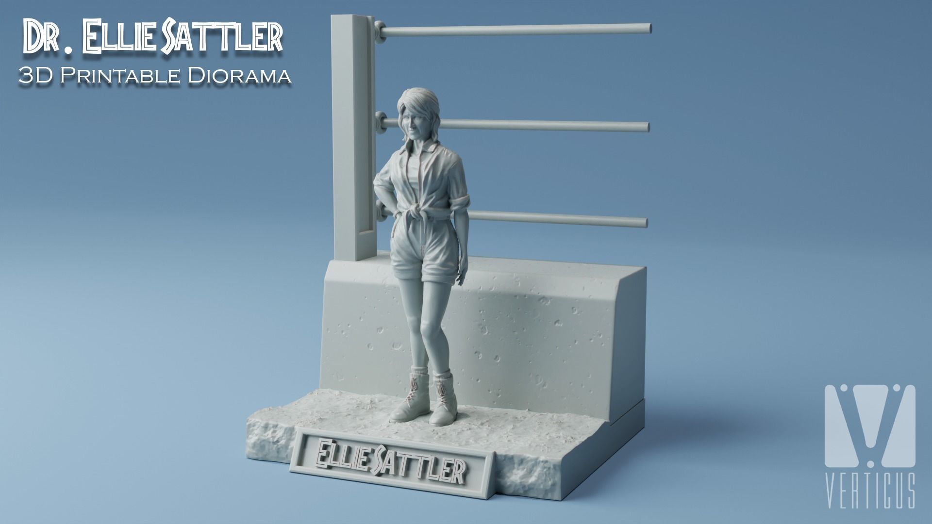 Dr Ellie Sattler Diorama 3D Print 3D print model_1