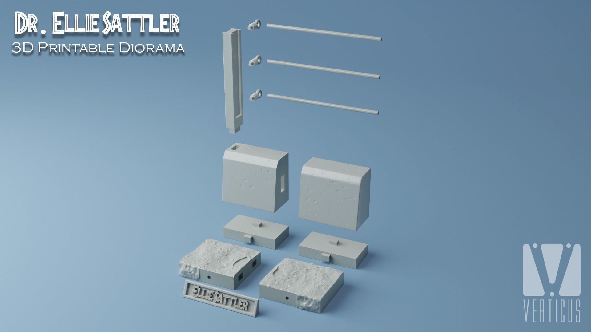 Dr Ellie Sattler Diorama 3D Print 3D print model_4