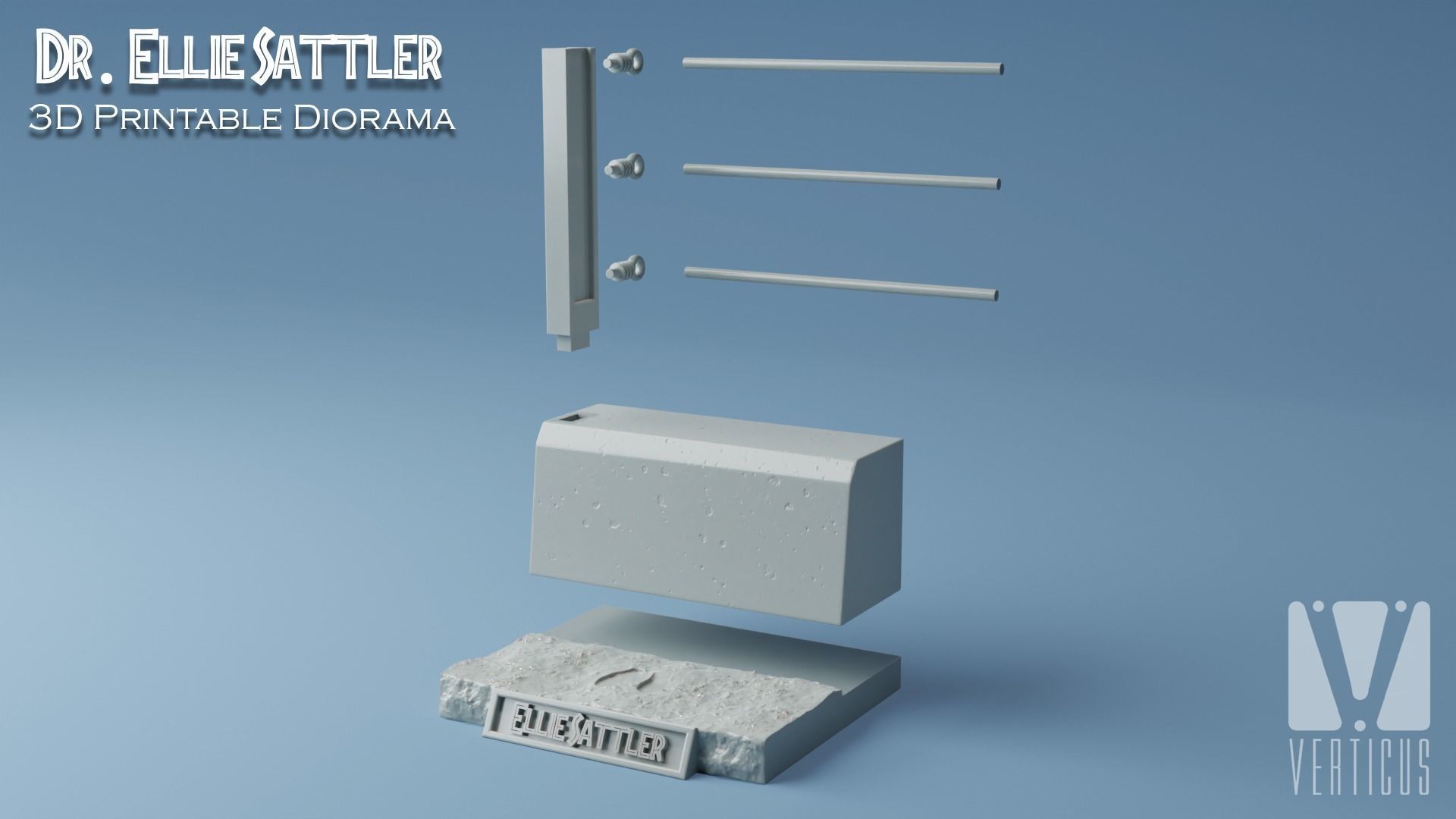 Dr Ellie Sattler Diorama 3D Print 3D print model_5