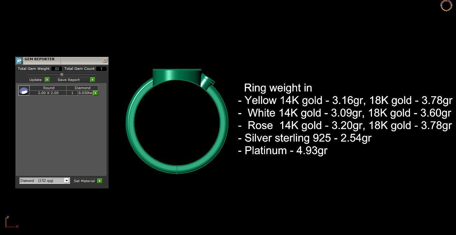 - Old English font ring G 3D print model_12