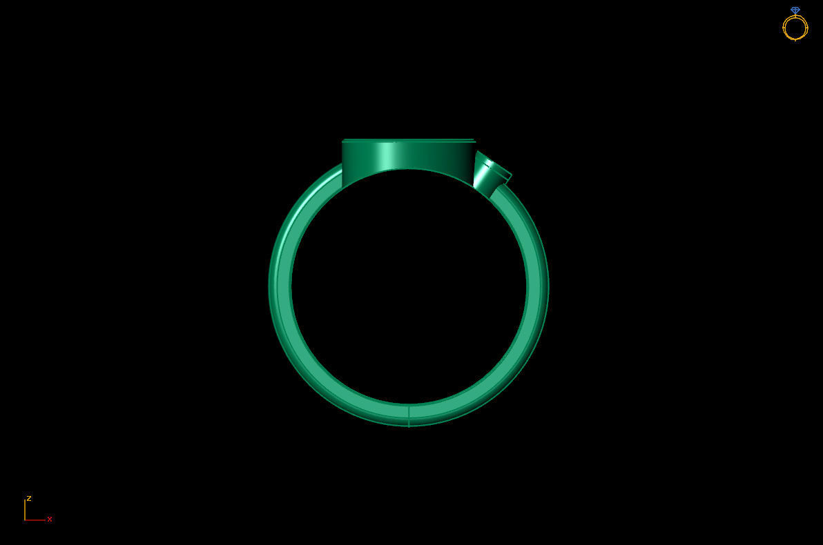 - Old English font ring G 3D print model_7