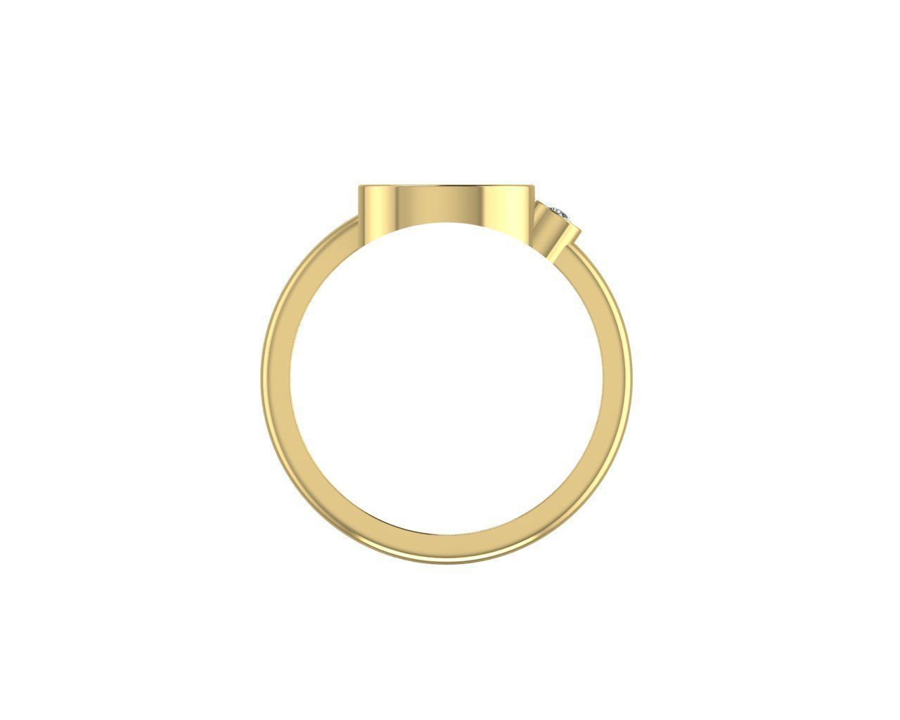 - Old English font ring G 3D print model_2