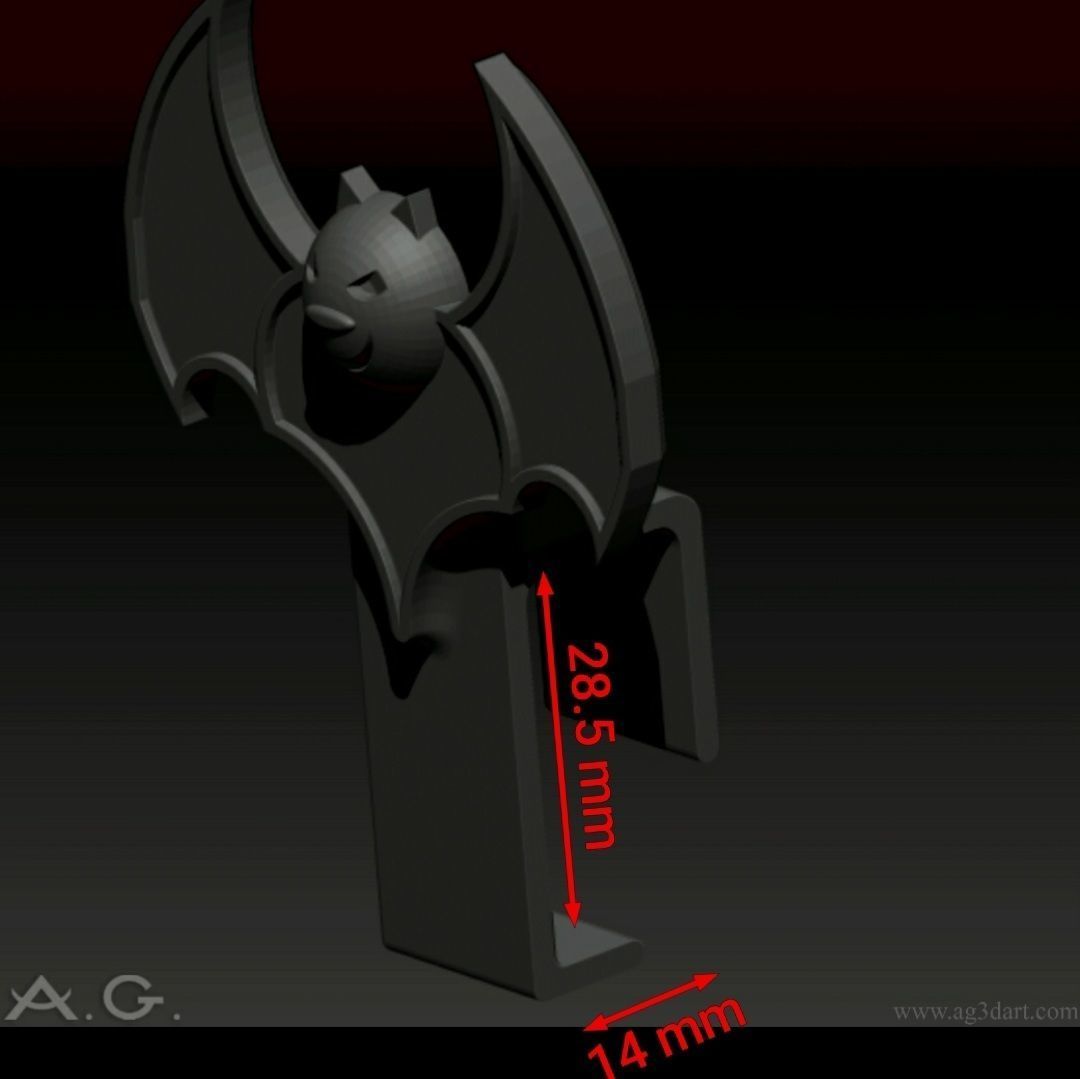 Halloween Bat Oven Handle Hook 3D print model_4