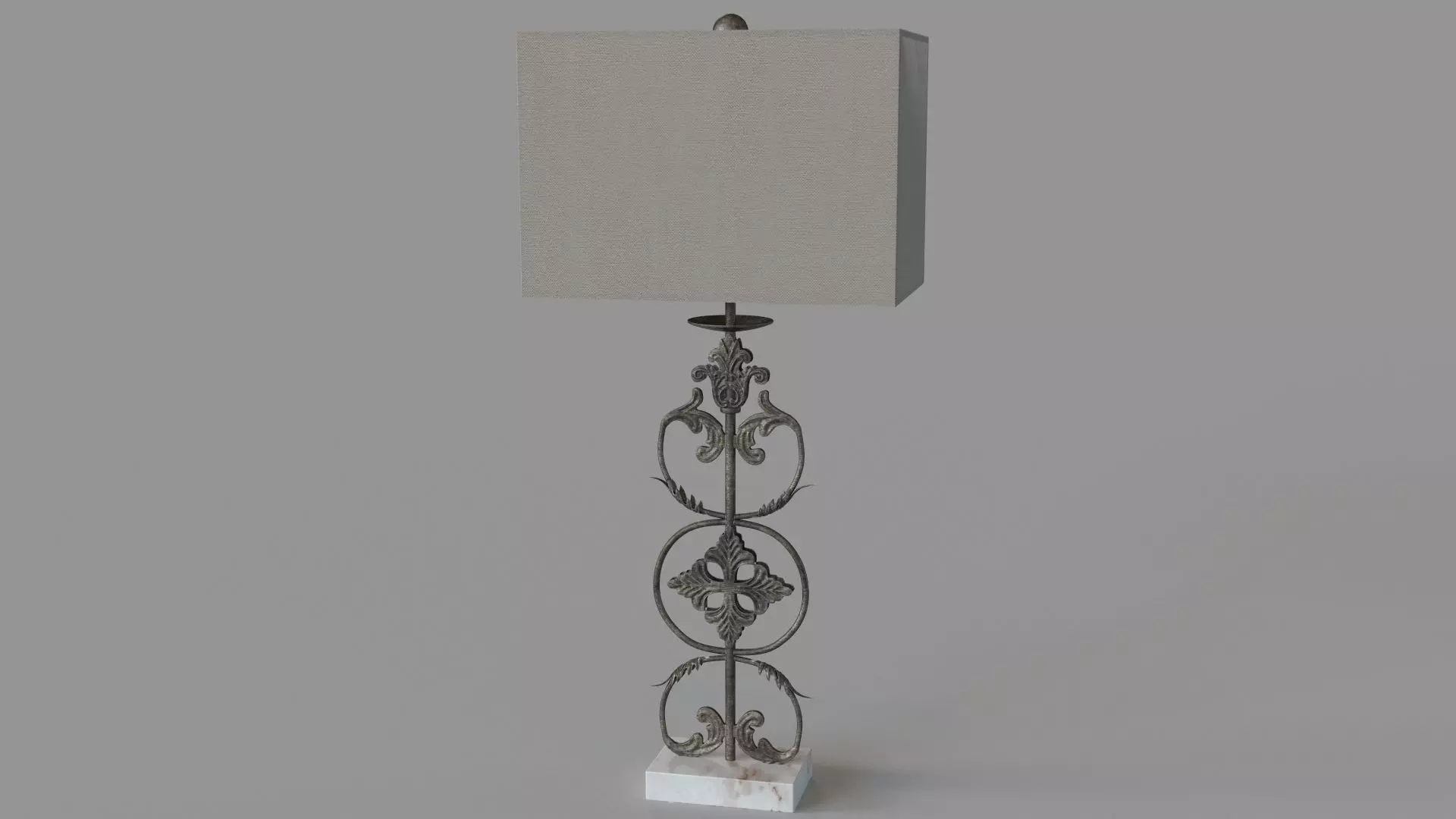 Uttermost Gerosa Distressed Aged Bronze Table Lamp 3D model