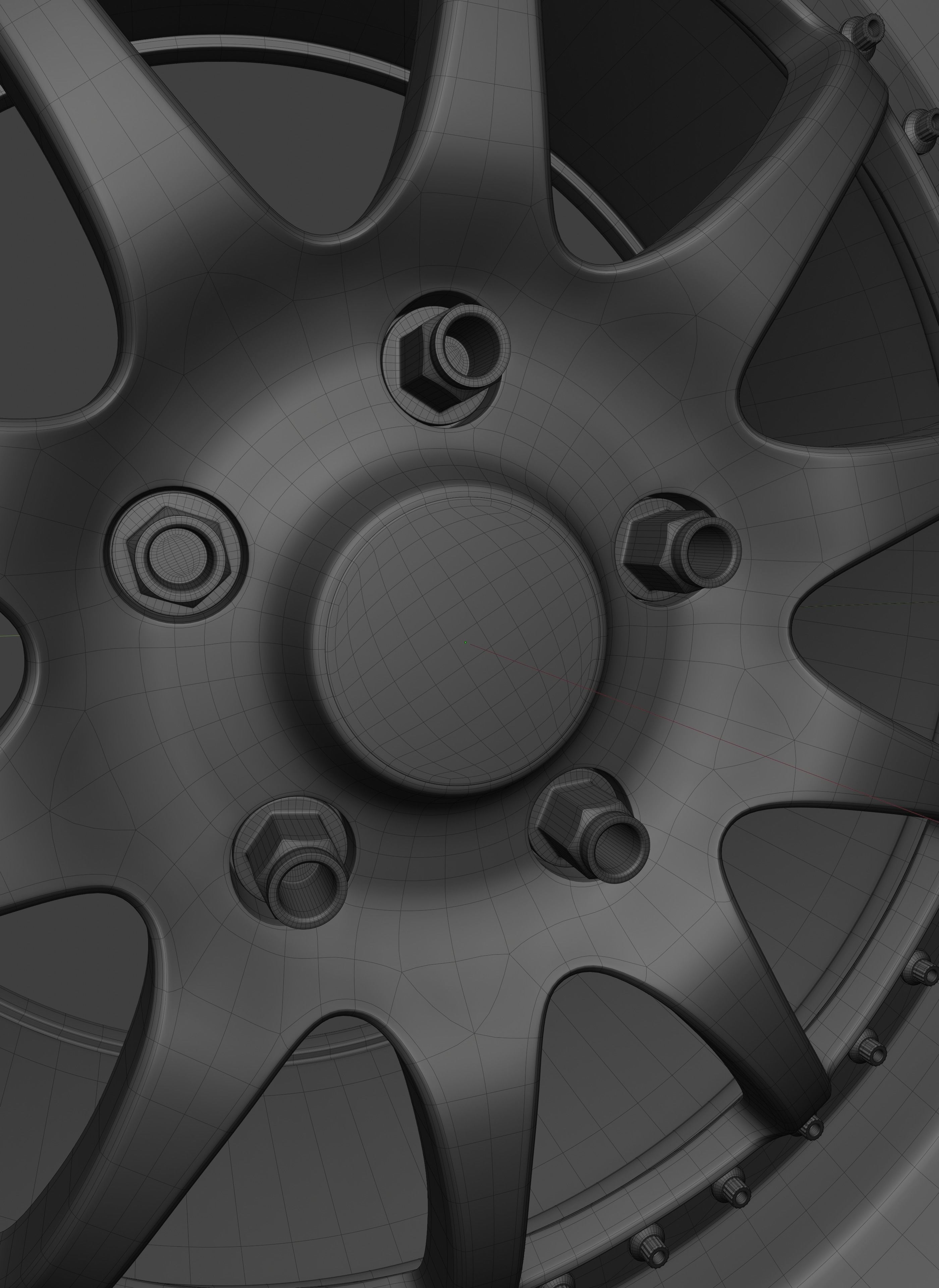 Blitz Type 01 car rim Free 3D model_14