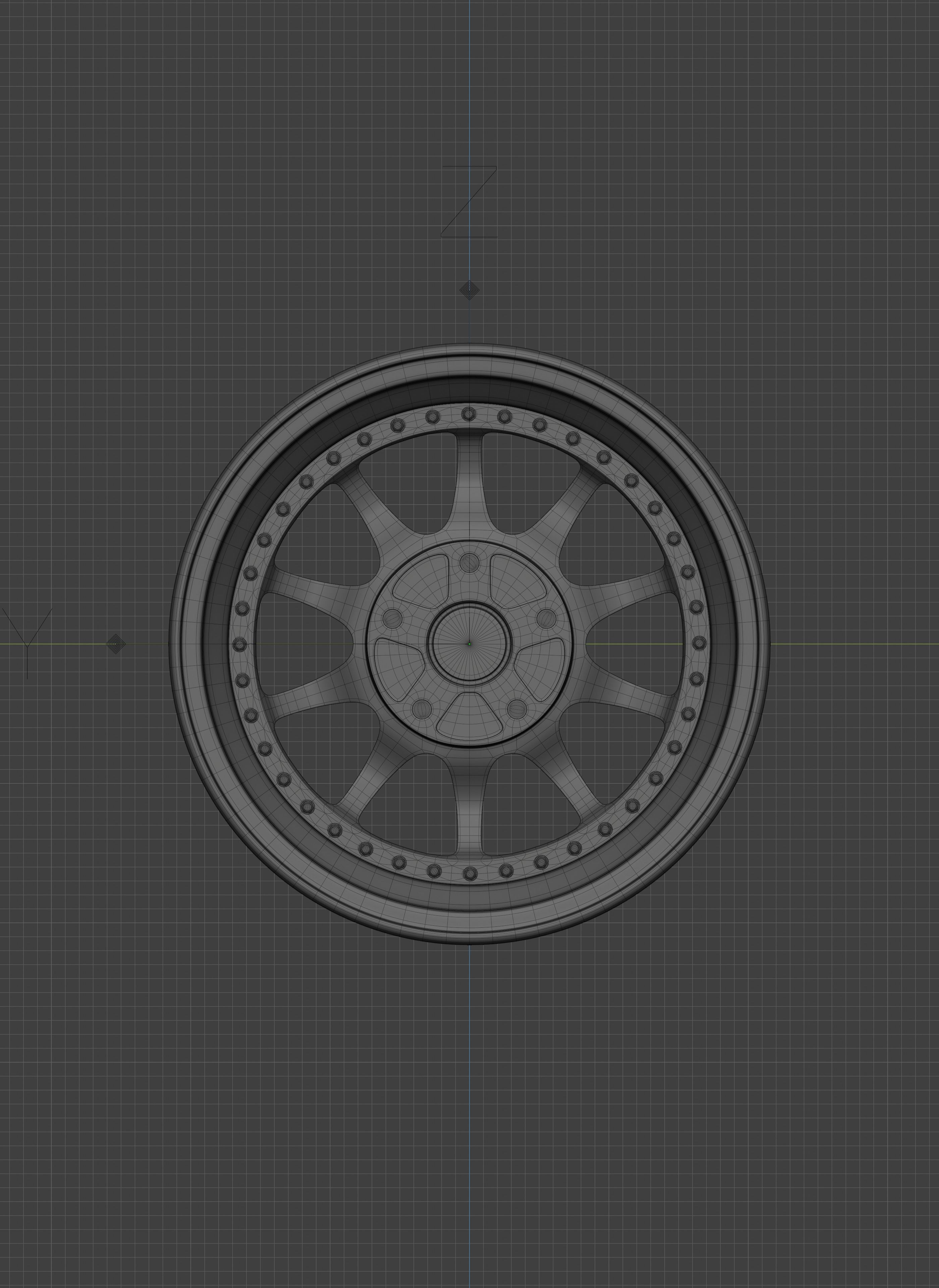 Blitz Type 01 car rim Free 3D model_12