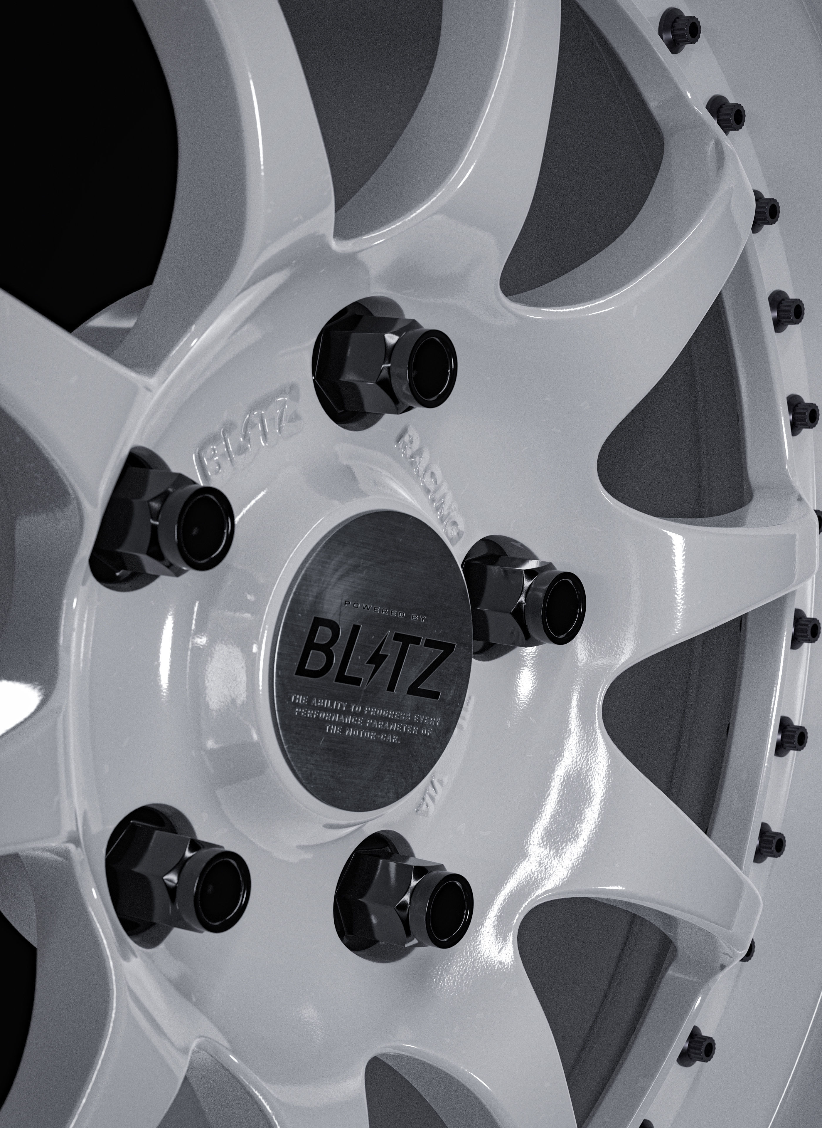 Blitz Type 01 car rim Free 3D model_7