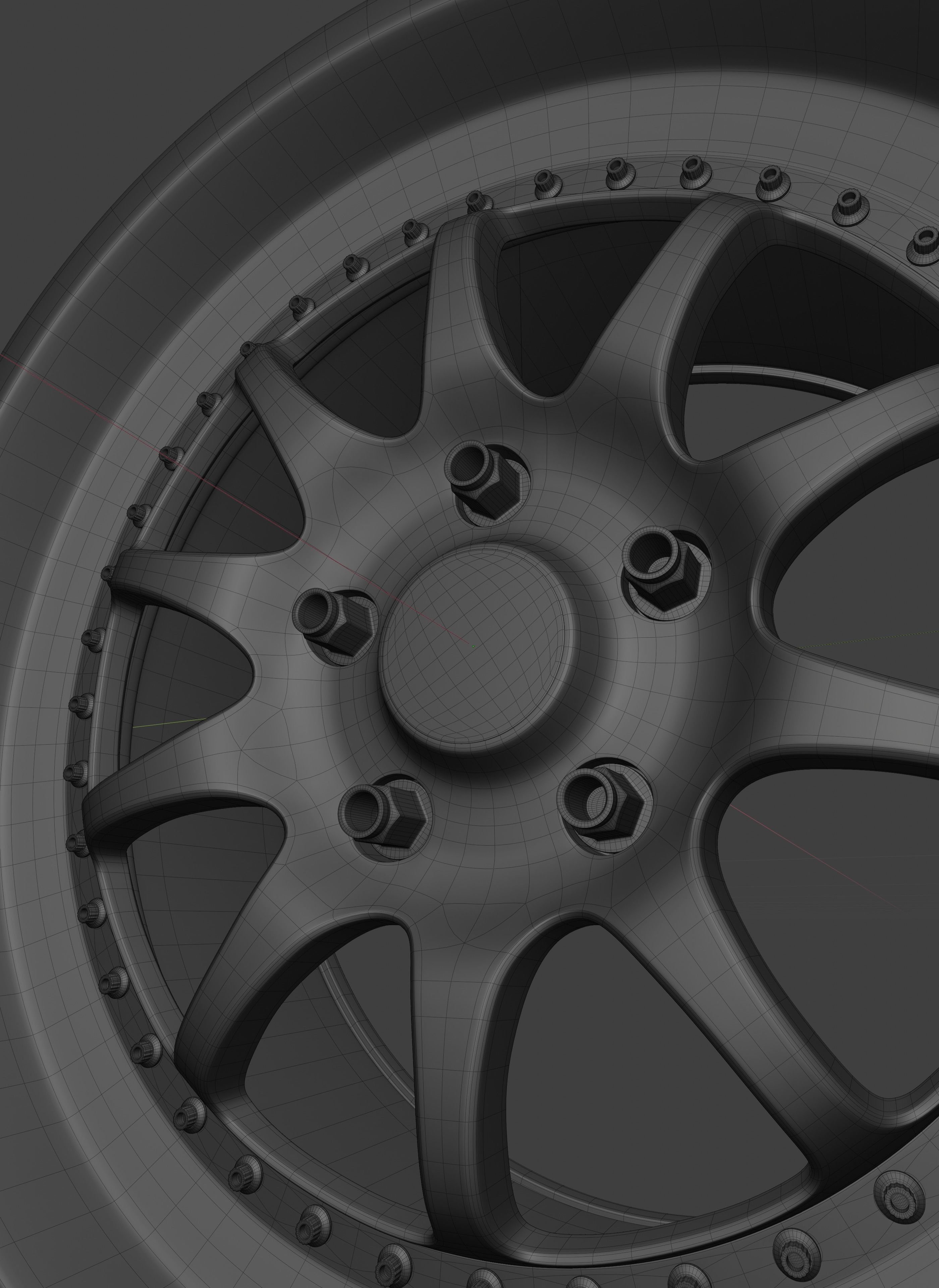 Blitz Type 01 car rim Free 3D model_15