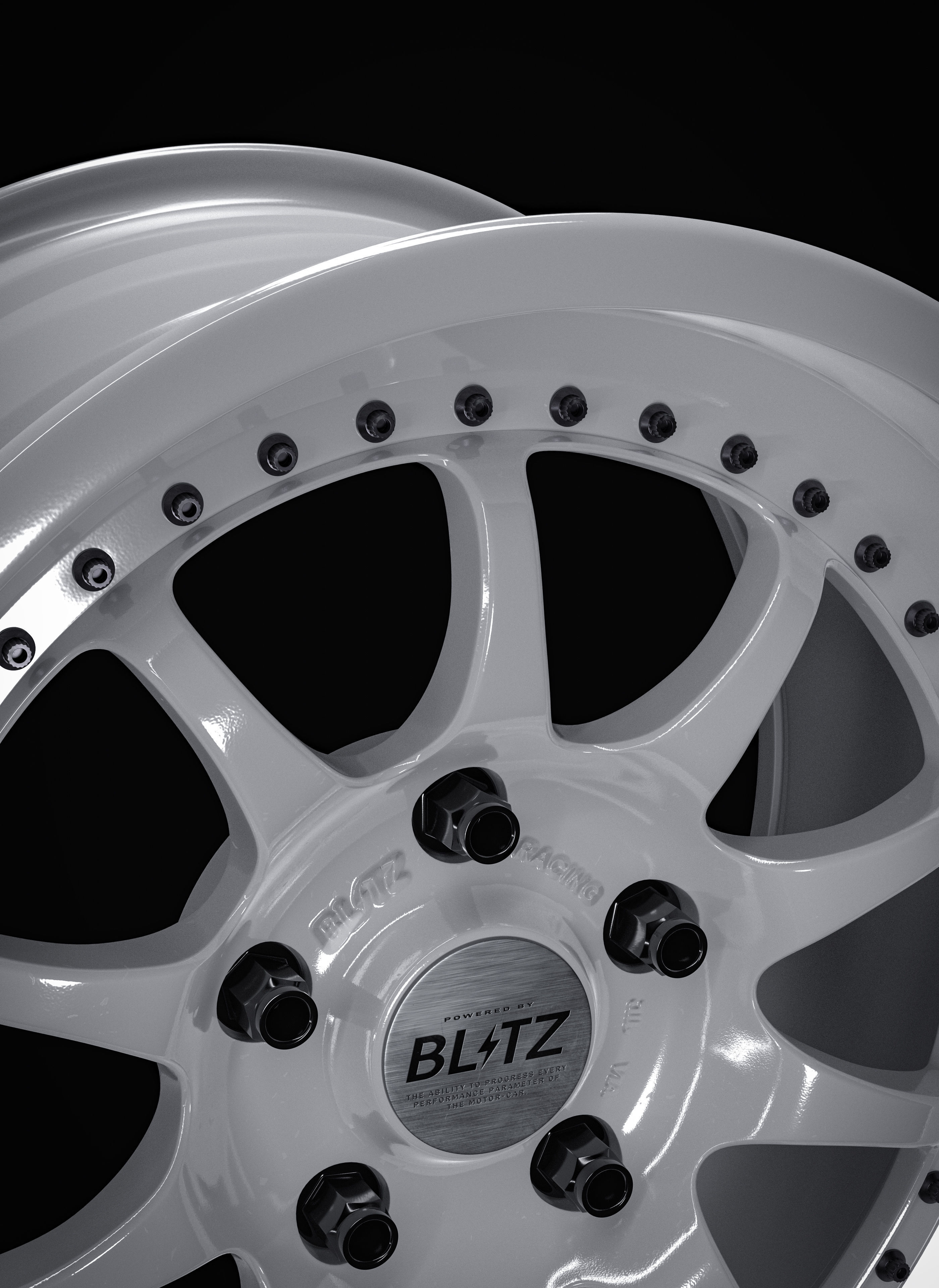 Blitz Type 01 car rim Free 3D model_6