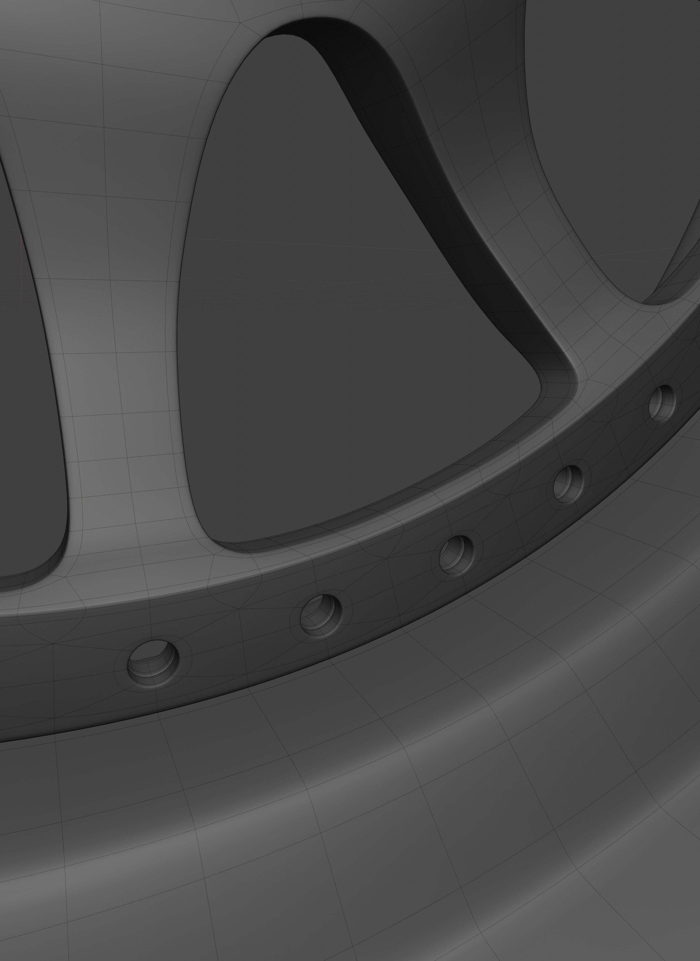 Blitz Type 01 car rim Free 3D model_13