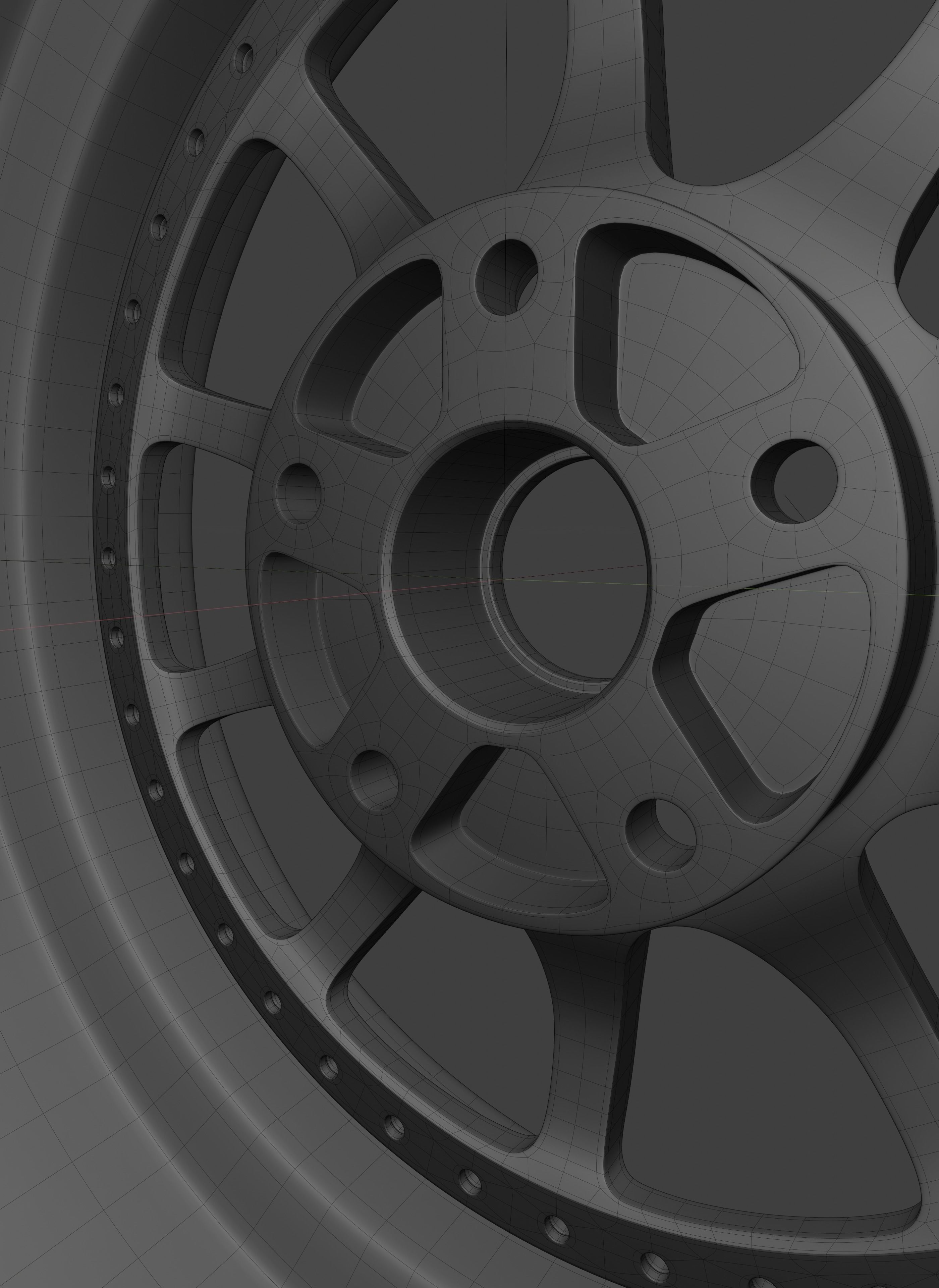 Blitz Type 01 car rim Free 3D model_16