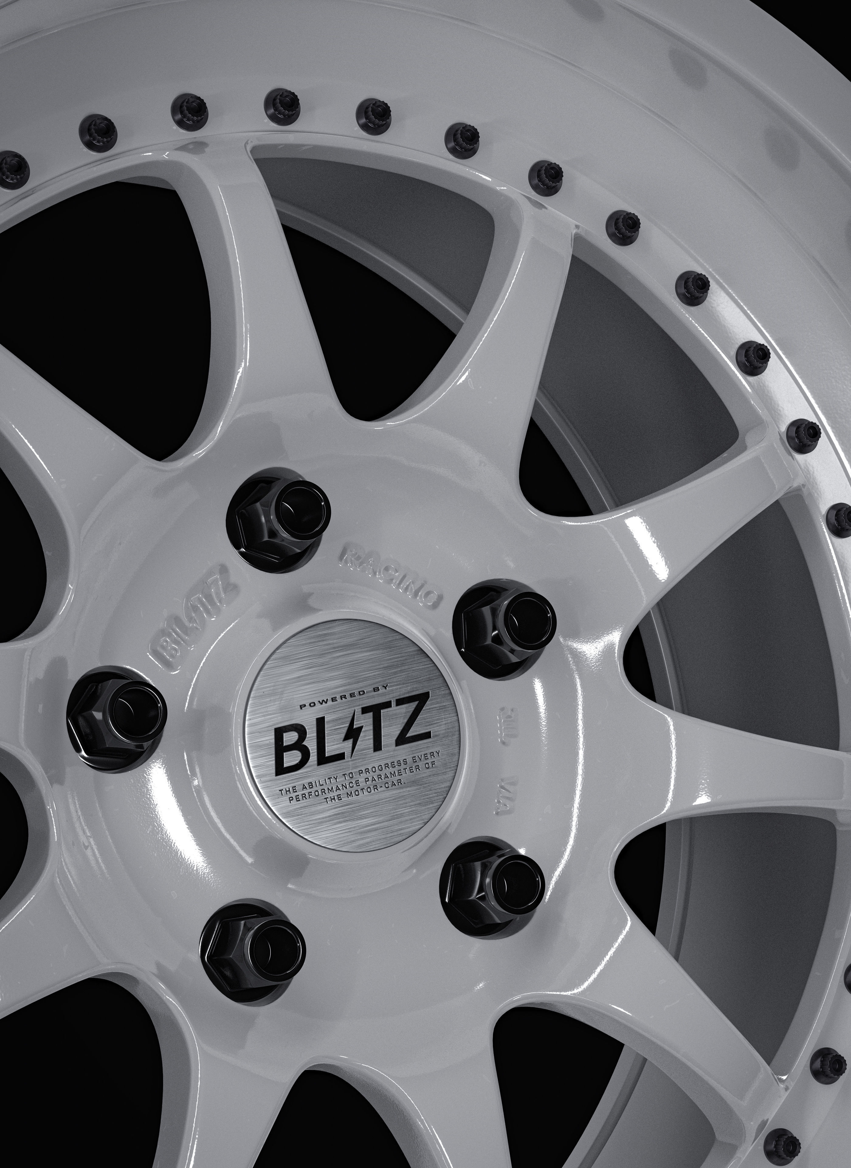 Blitz Type 01 car rim Free 3D model_4