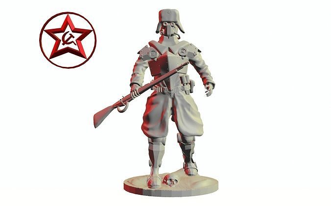 USSR Red Army infantry  3D print model