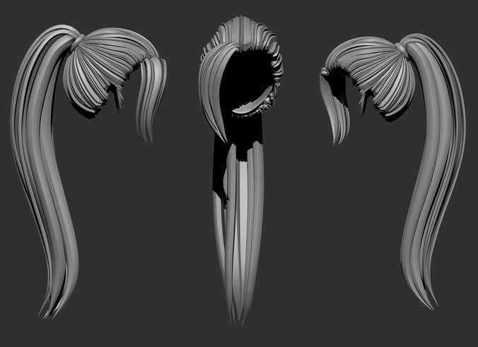 Pony Tail Hair 3D model