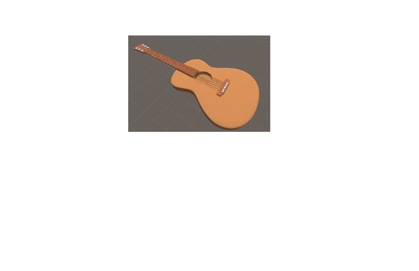 Guitar acoustic 3D model_1