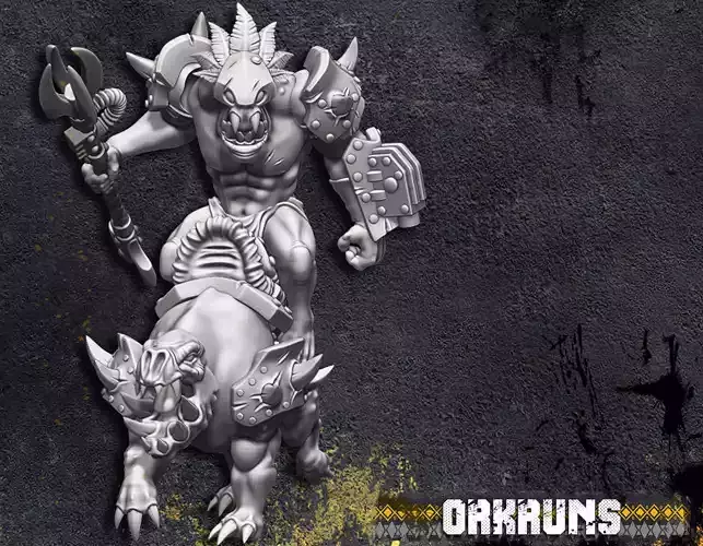 Orkruns miniature of demon on horse