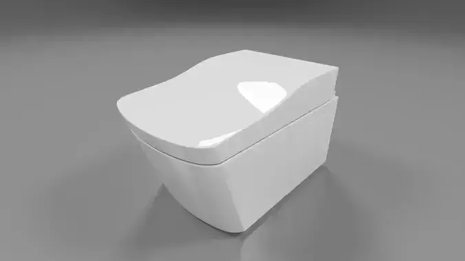 modern toliet 3 Low-poly 3D model