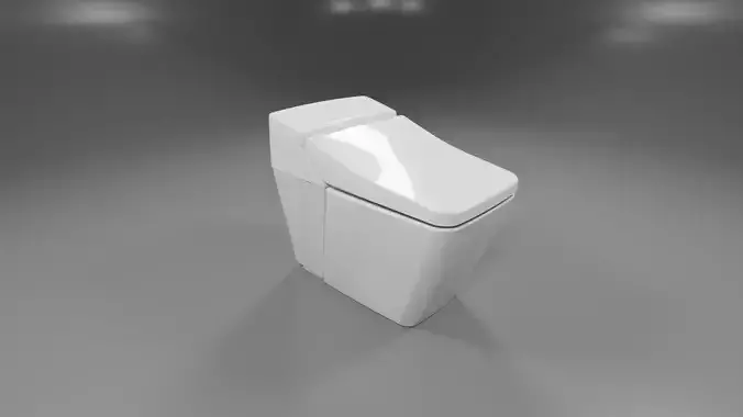 modern toliet 5 Low-poly 3D model