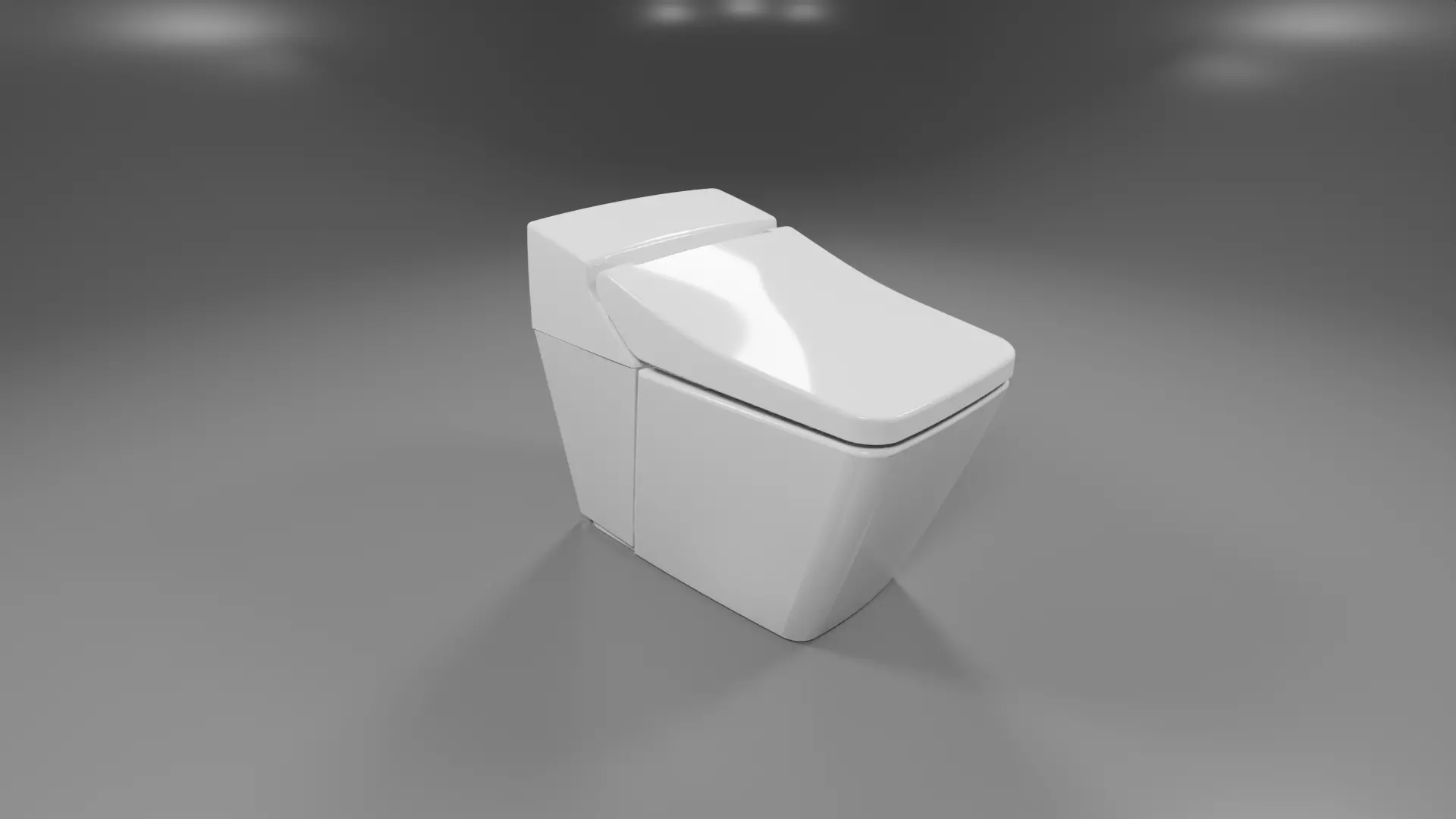 modern toliet 5 Low-poly 3D model_0