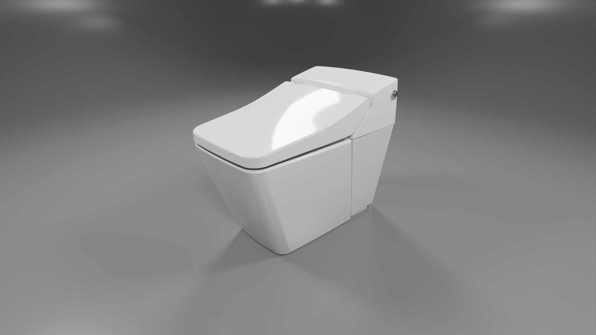 modern toliet 5 Low-poly 3D model_2