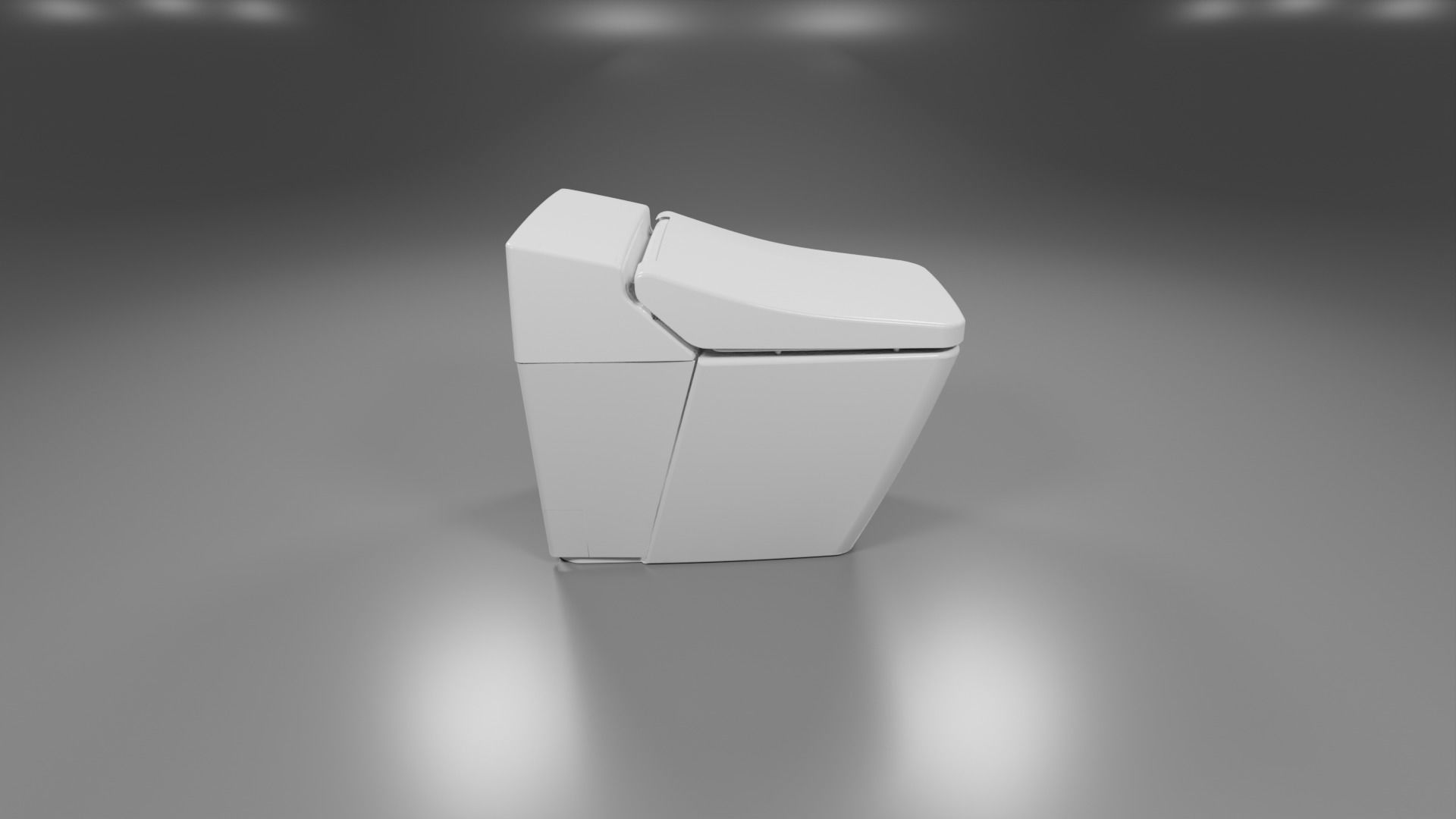 modern toliet 5 Low-poly 3D model_7