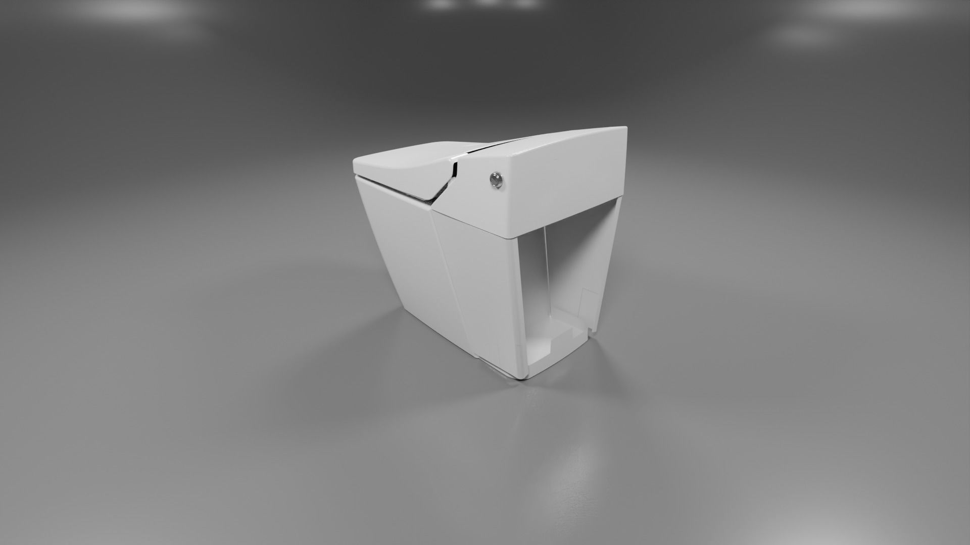 modern toliet 5 Low-poly 3D model_4