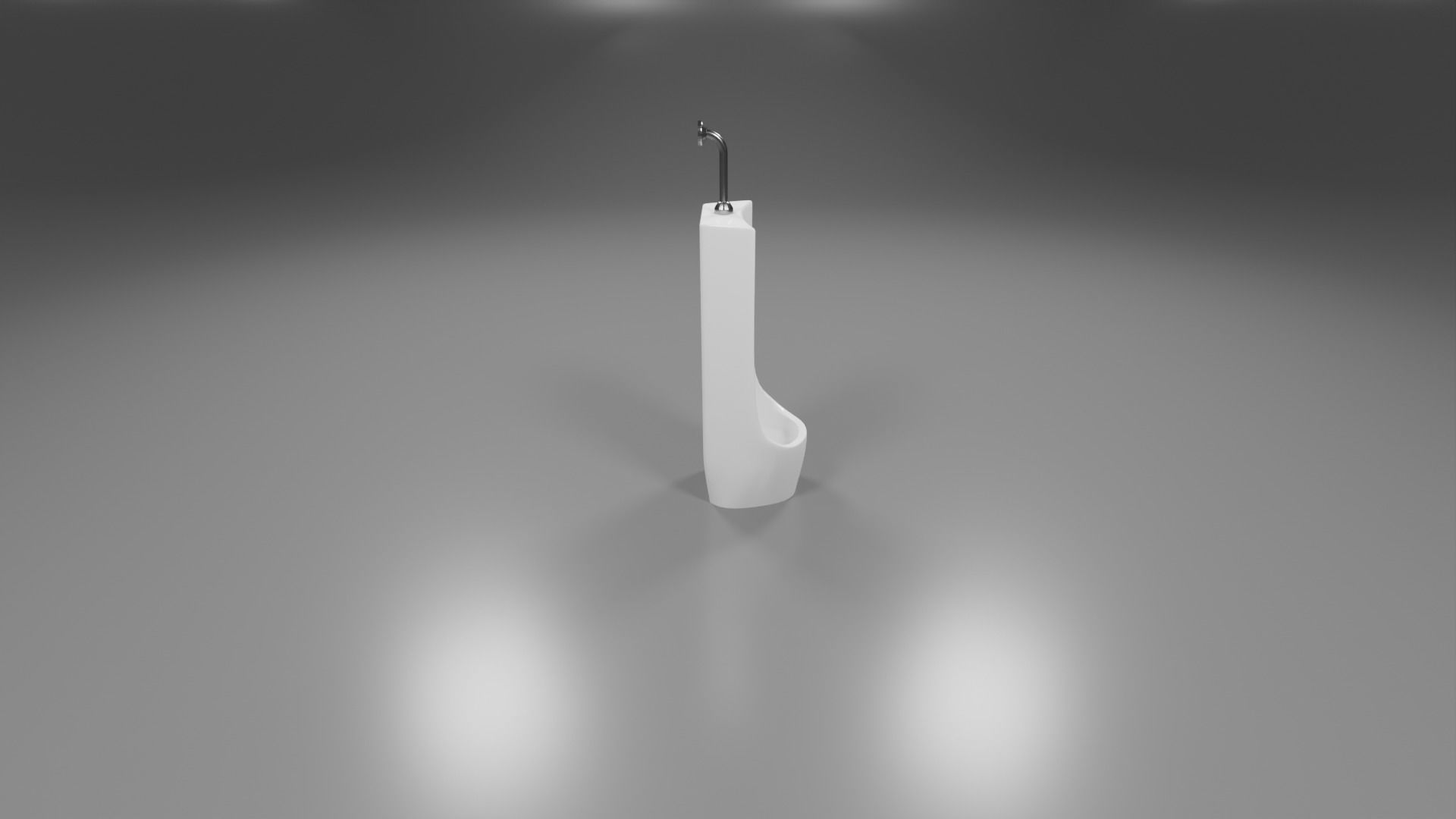 modern urinal Low-poly 3D model_6