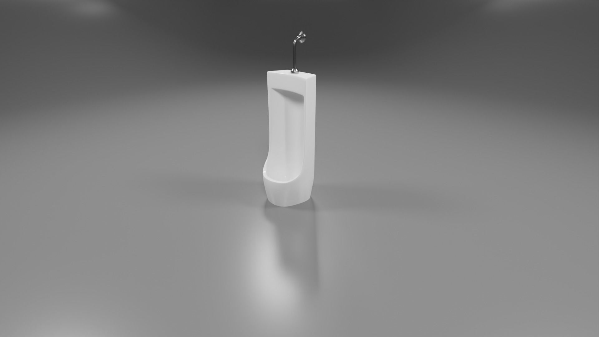 modern urinal Low-poly 3D model_1