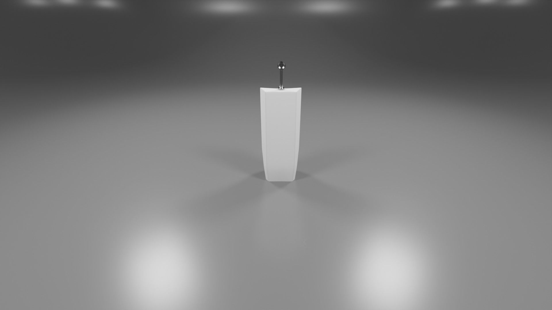 modern urinal Low-poly 3D model_4