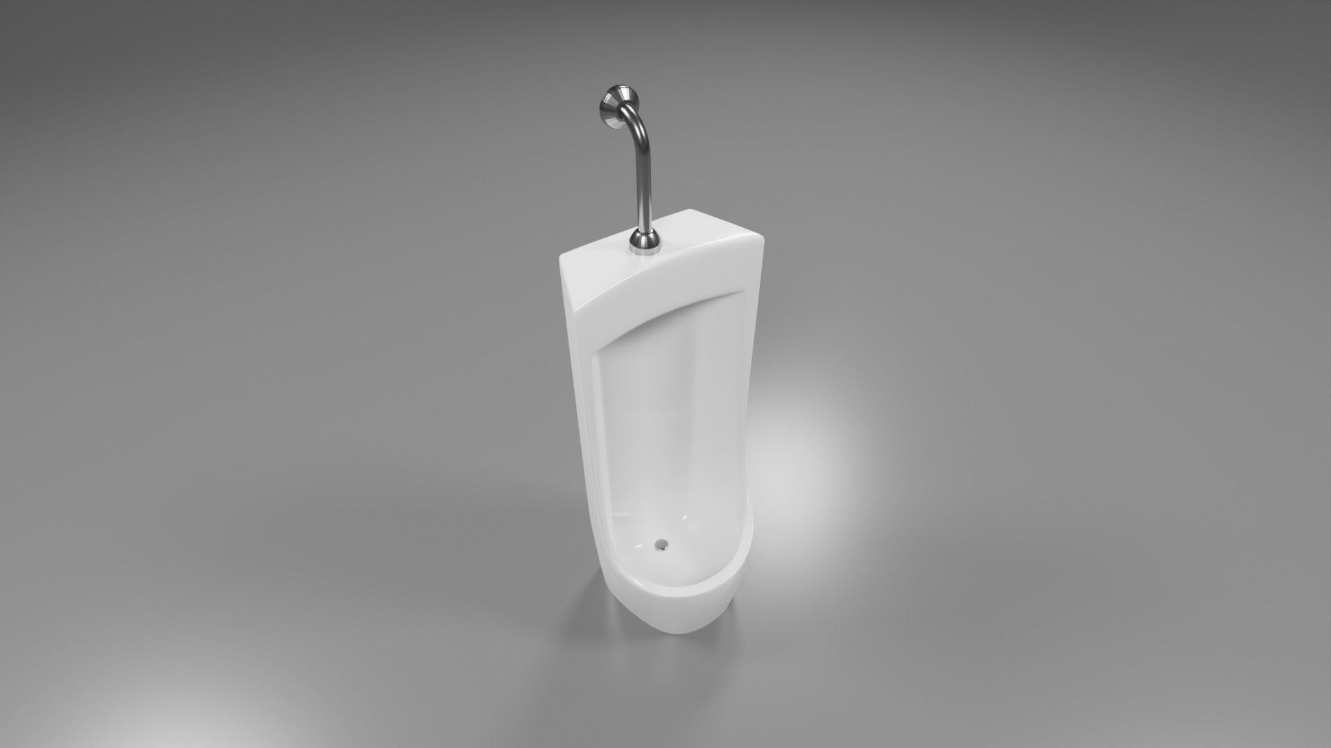 modern urinal Low-poly 3D model_8