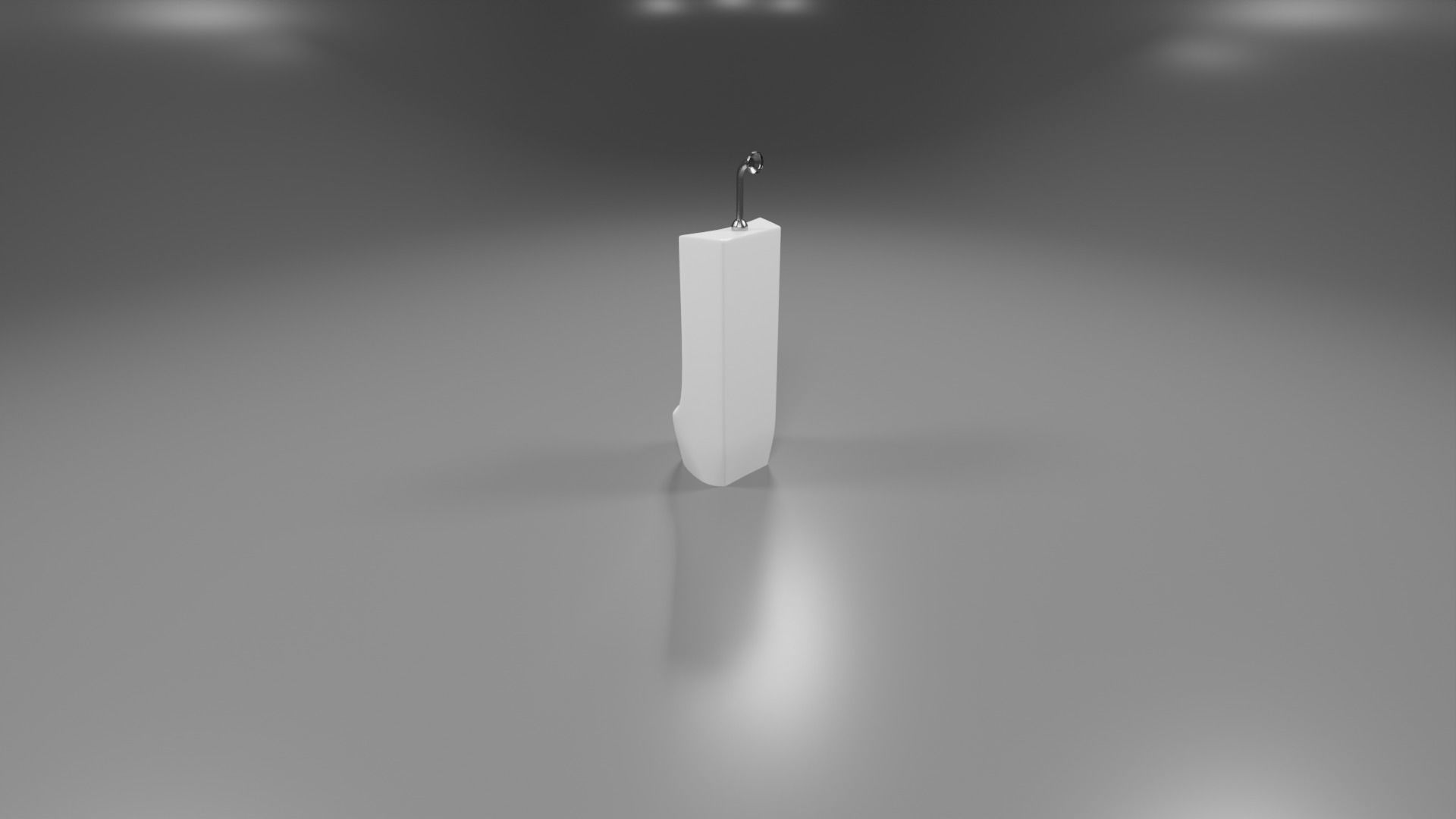 modern urinal Low-poly 3D model_3
