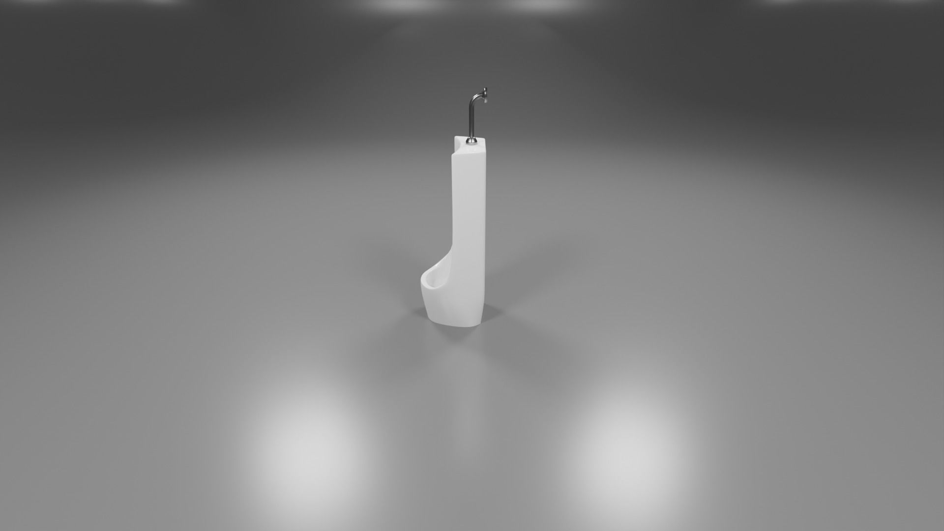 modern urinal Low-poly 3D model_2