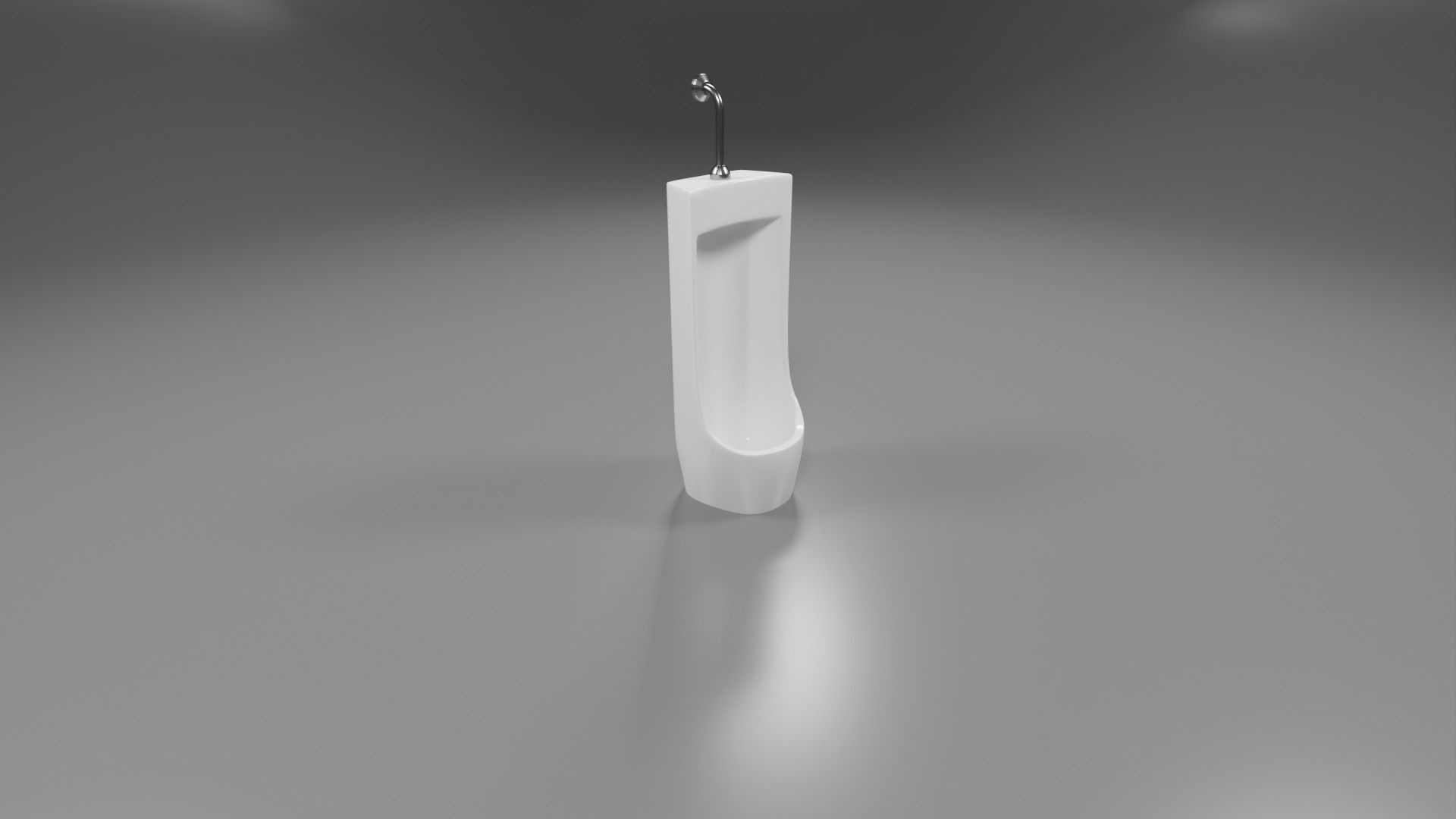 modern urinal Low-poly 3D model_7