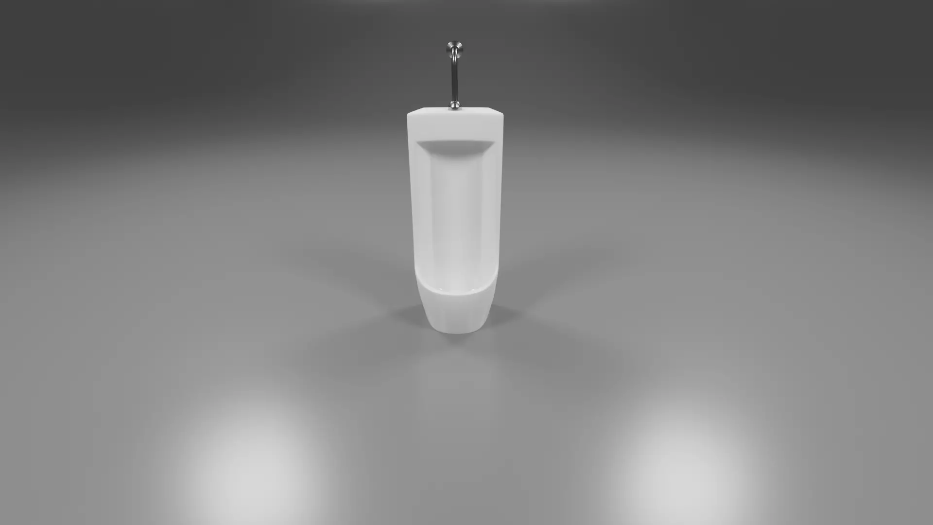 modern urinal Low-poly 3D model_0