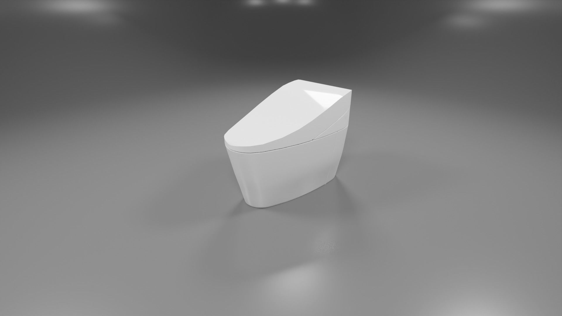 modern toliet 6 Low-poly 3D model_3