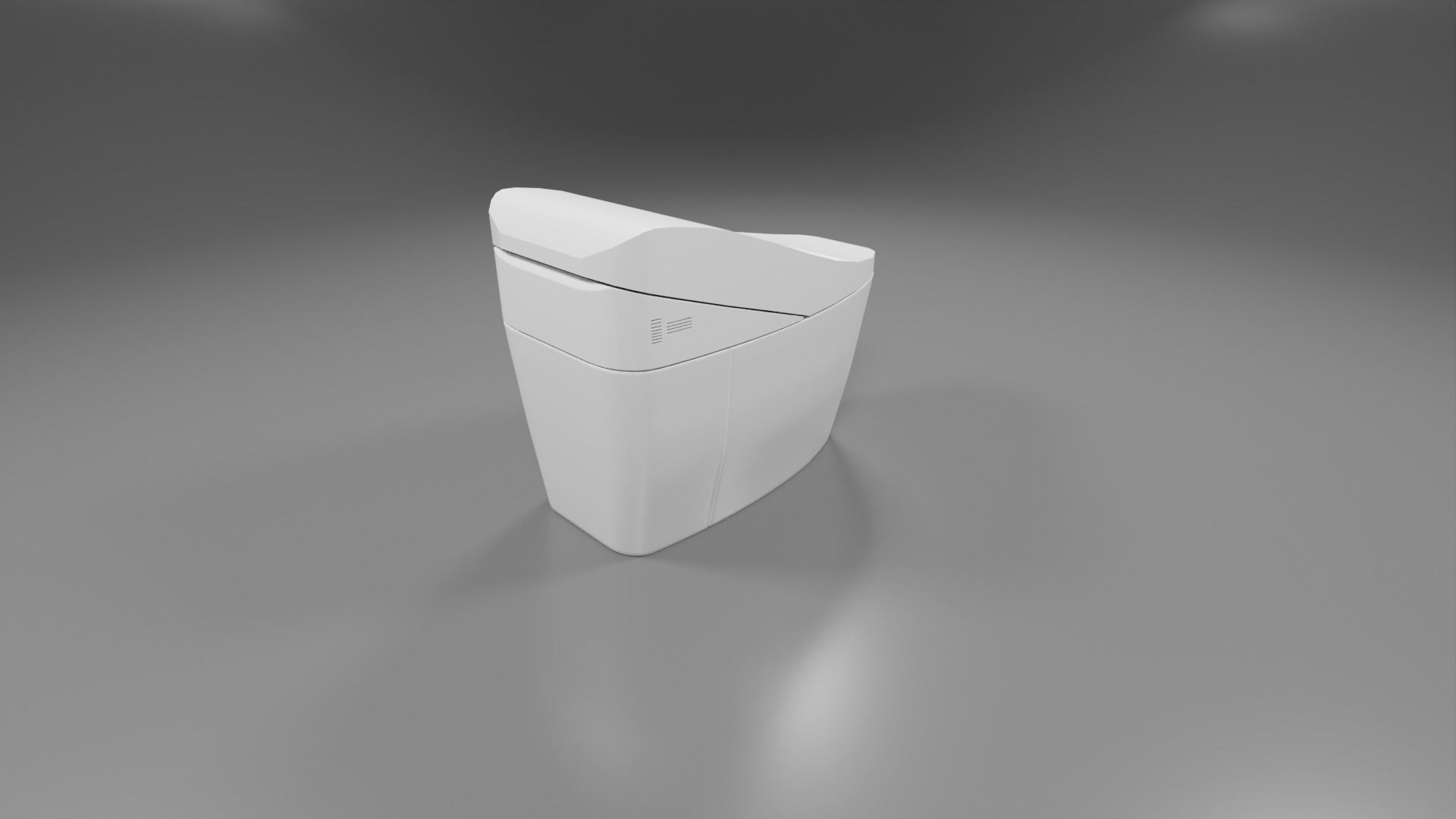 modern toliet 6 Low-poly 3D model_7