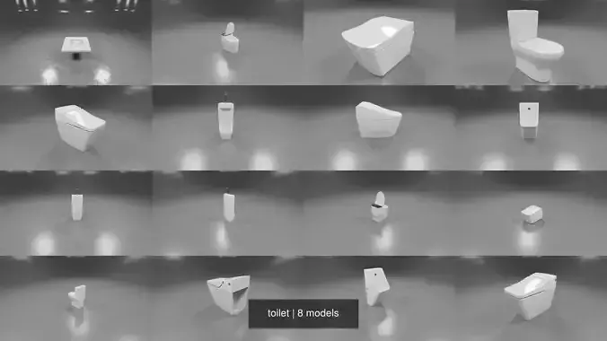 toilet 3D Model Collection