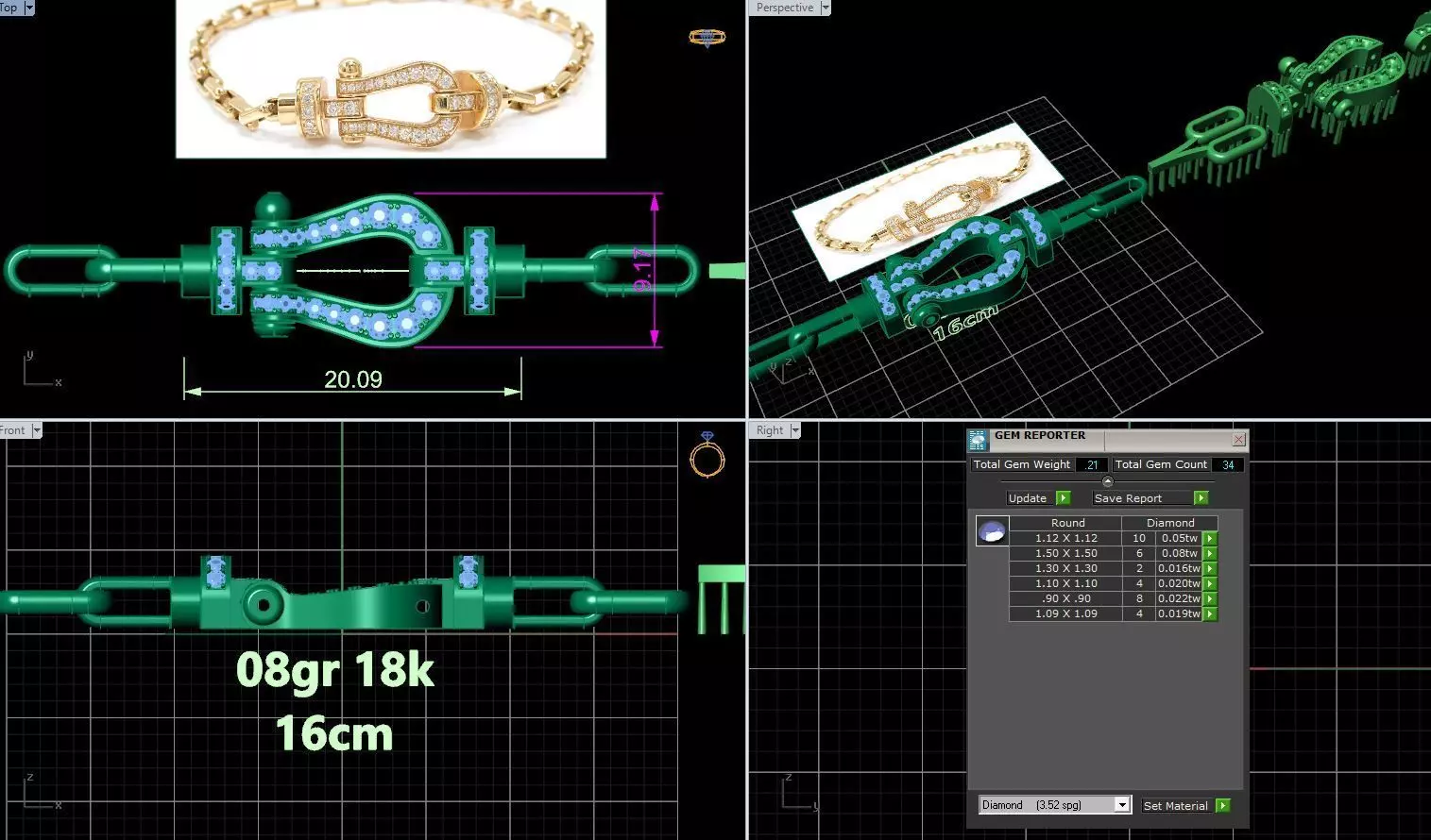 FRED Force Bracelet 3D print model 3D print model_0