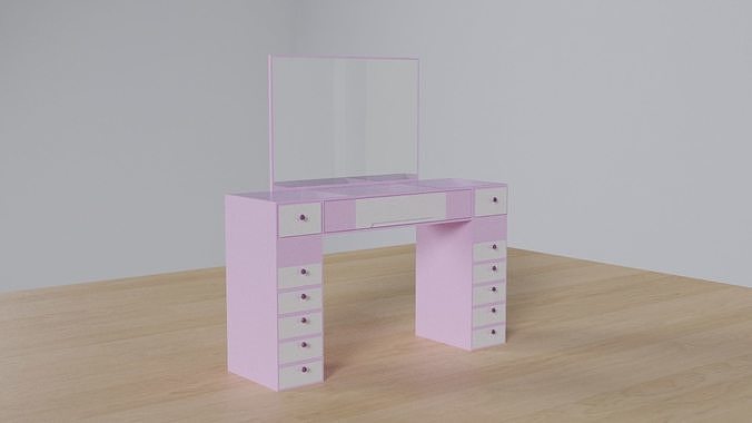 Dressing table Low-poly 3D model
