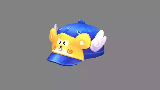 Cartoon mouse hat - blue hat