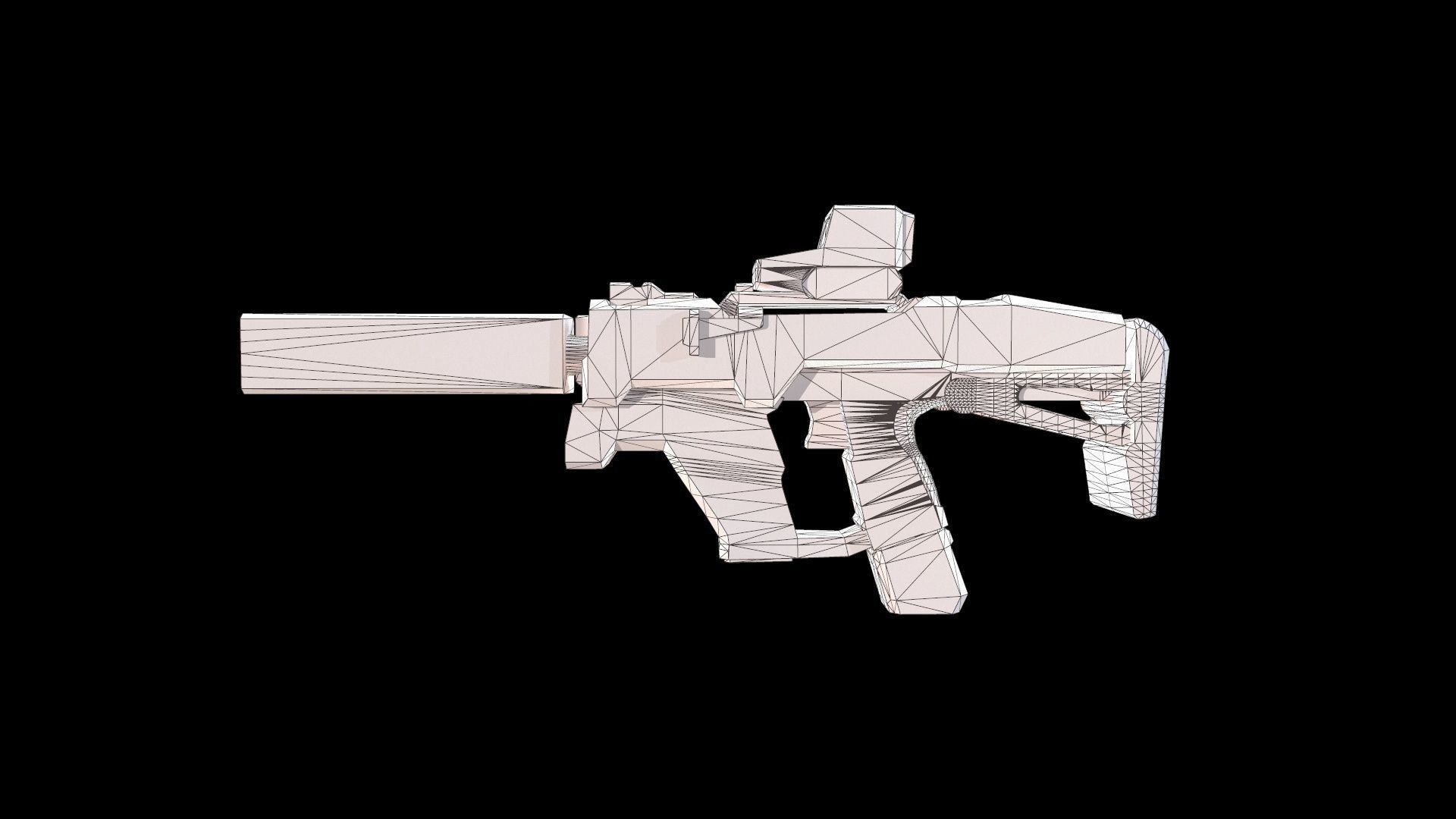 Gun Kareos Game Ready Low-poly 3D model_12