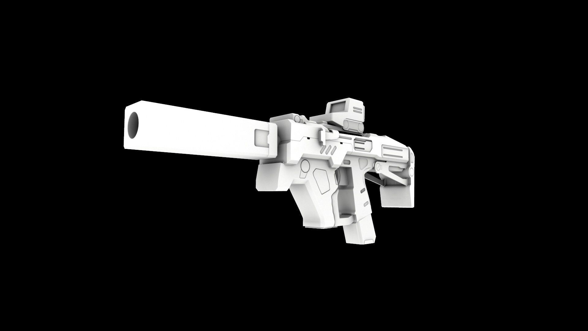 Gun Kareos Game Ready Low-poly 3D model_10