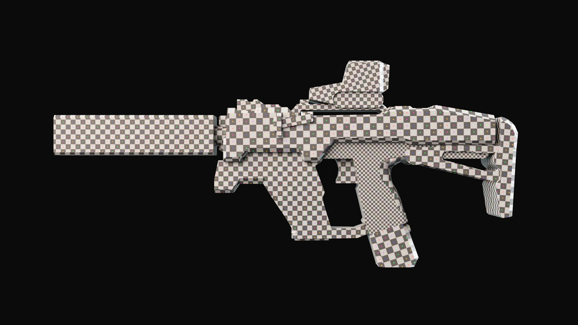 Gun Kareos Game Ready Low-poly 3D model_11