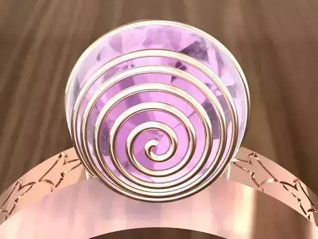 Deluxe Pink Diamond Ring 3D model