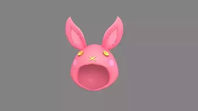 Cartoon pink bunny headgear